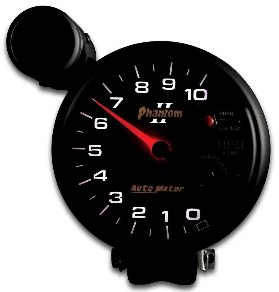 Auto Meter 7599 Phantom II 5" 10000 RPM ShiftLite Tachometer