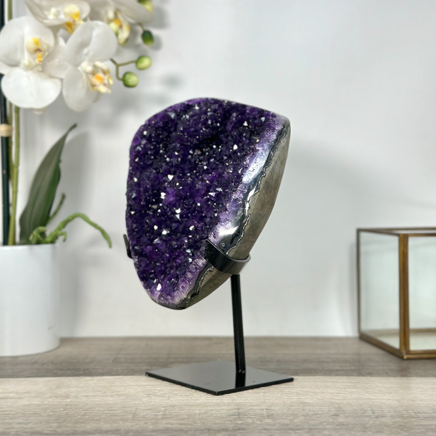 Amethyst Crystal Cluster with Deep Purple Points. MWS2693