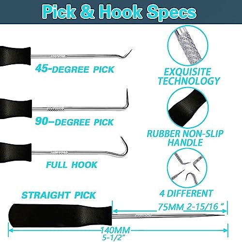 Pcs Rubber O-Rings Kit with Assorted O Ring Tools Set/20 Size/OD:4.5mm 1070