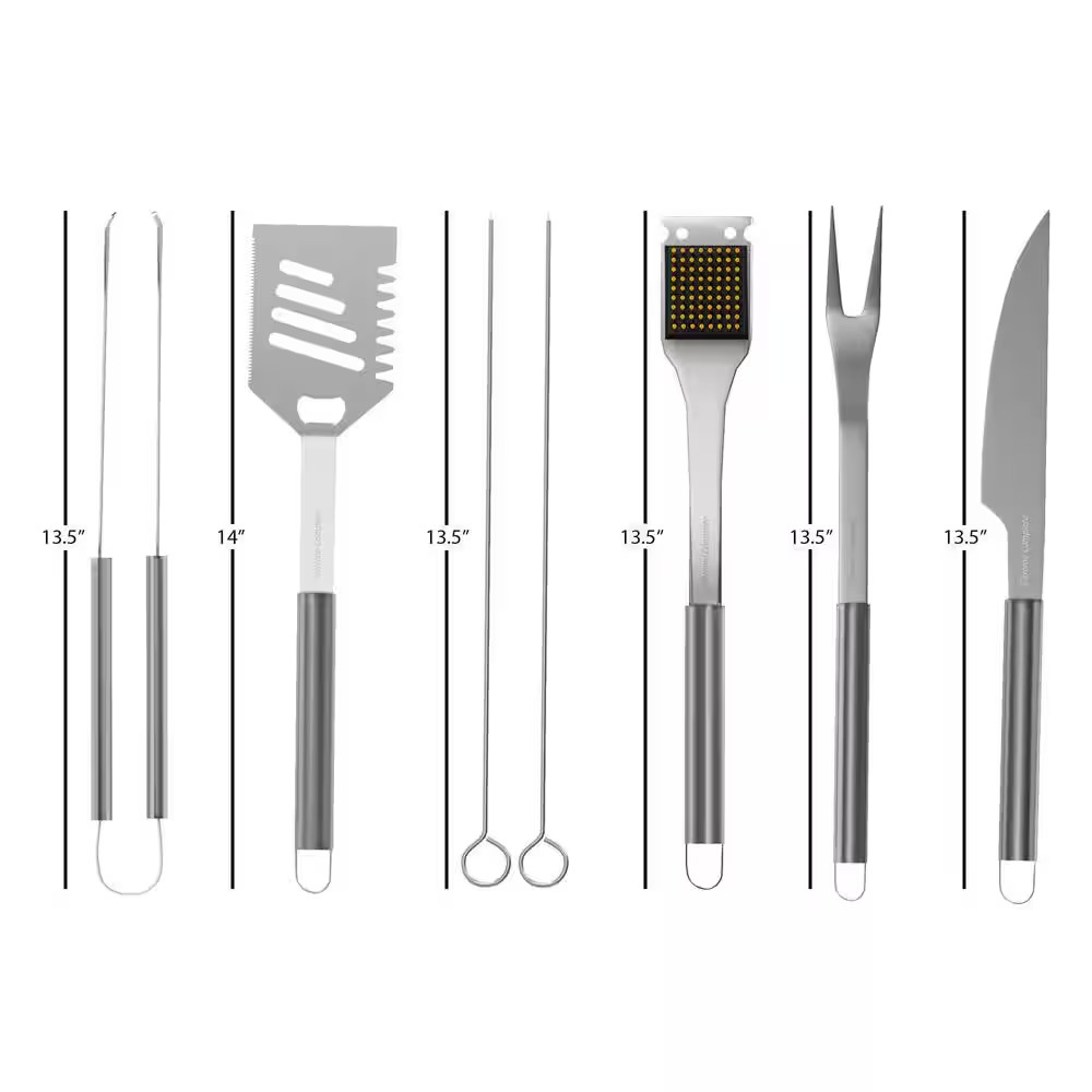 Stainless Steel BBQ Grill Tool Set with Storage Case