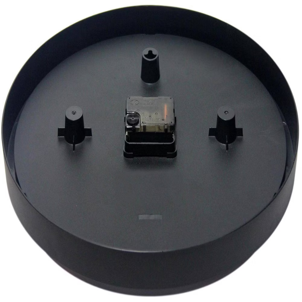 Infinity Instruments 13" Pure Wall Clock Black : Silent Movement,
