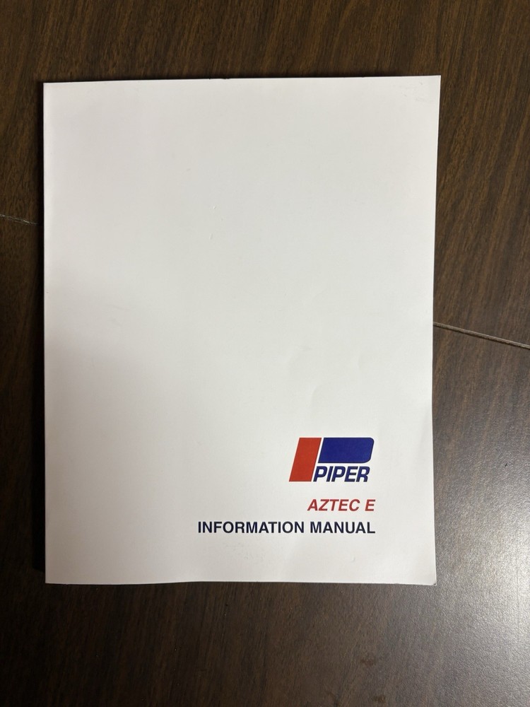 Piper Aztec E Pilot’s Operating Manual