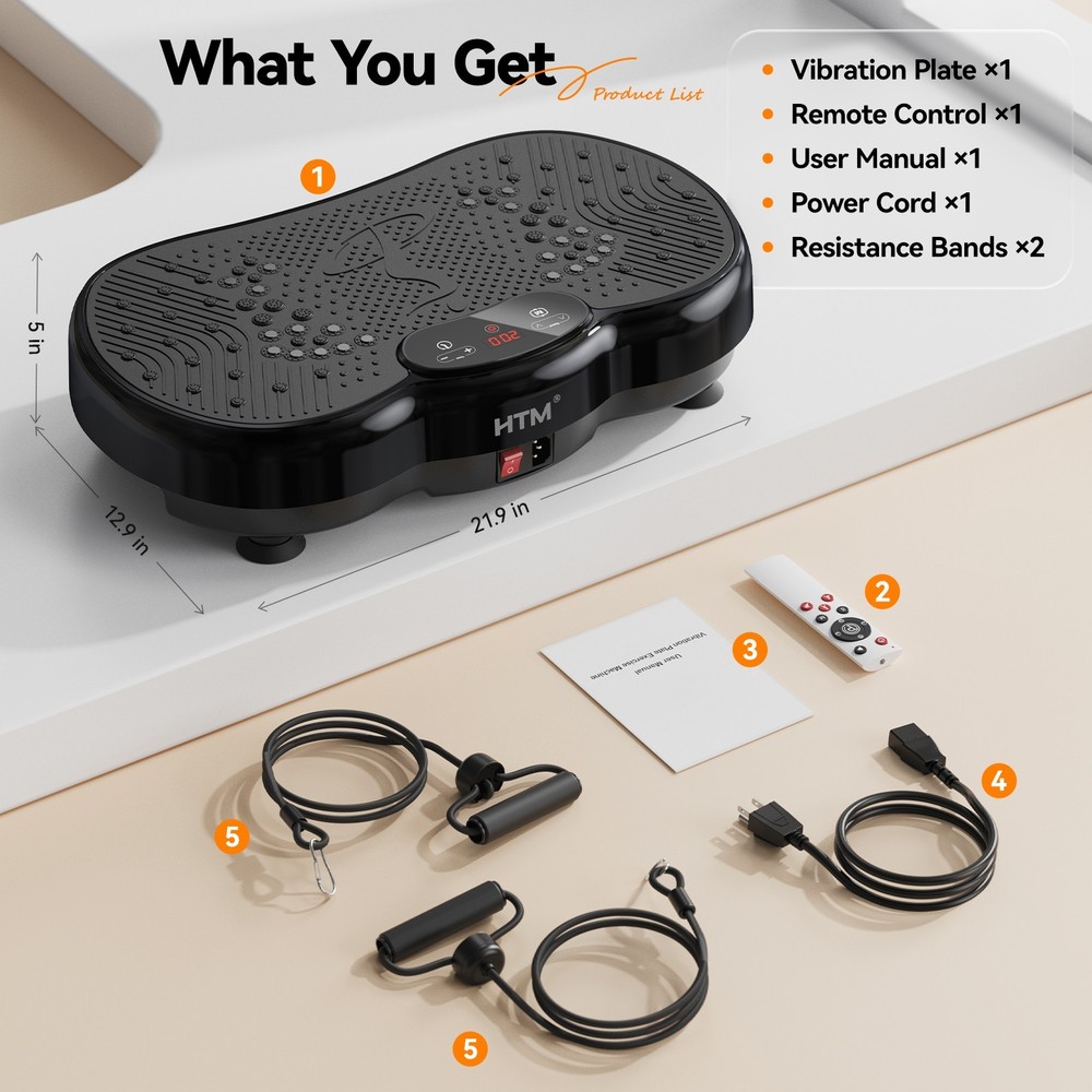 HTM Vibration plate for lymphatic drainage vibration plate exercise machine