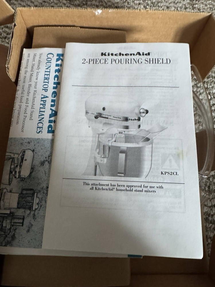 KitchenAid 2-Piece Pouring Shield Clear Plastic Stand Mixer Accessory