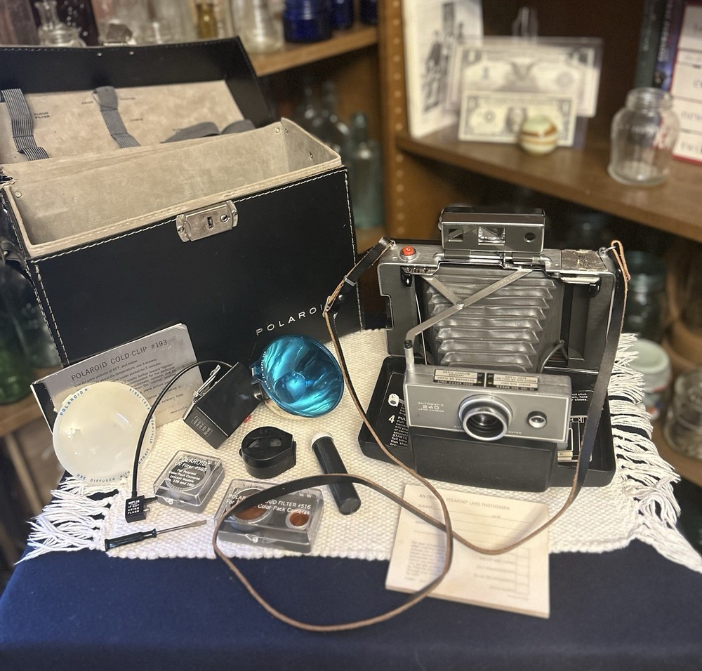 Polaroid Land Camera 240 With Case & Accessories.
