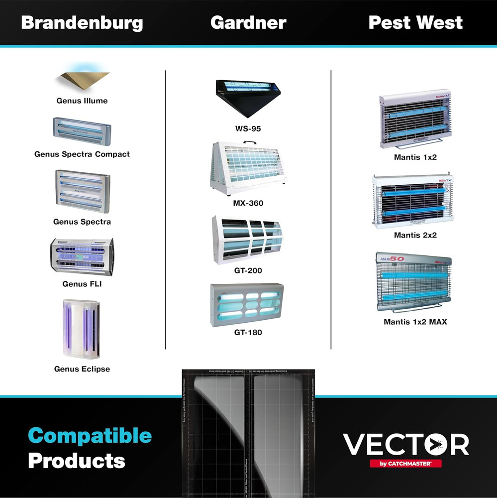Vector Glue Boards for UV Light Fly Trap 12-Pack