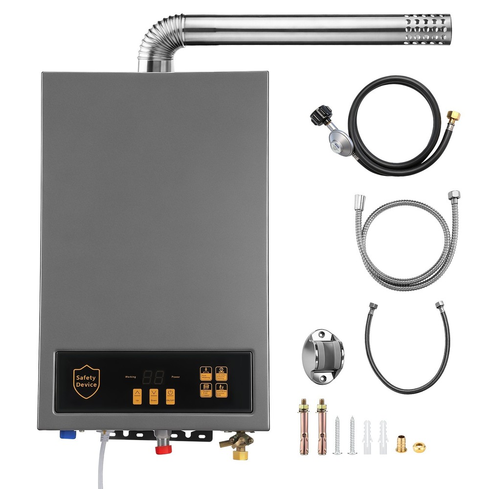 24KW Tankless LPG Hot Water Heater 35°C-65°C G1/2" with Smart Digital Display