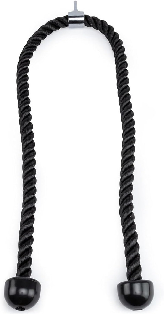 Double Length Tricep Pull Down Rope - 54 Inches Attachment for Cable Machine - H