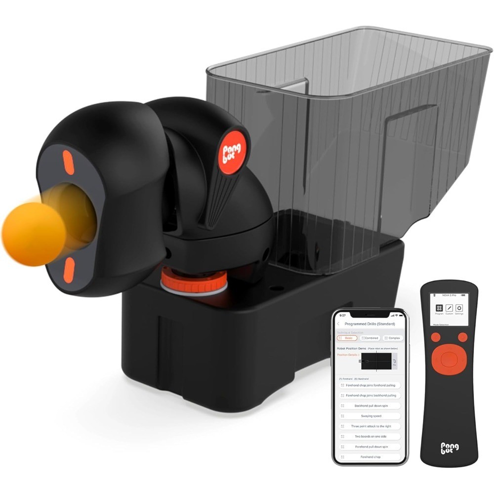 Automatic Ping Pong Robot with APP Control 264 Training Modes Adjustable Spin