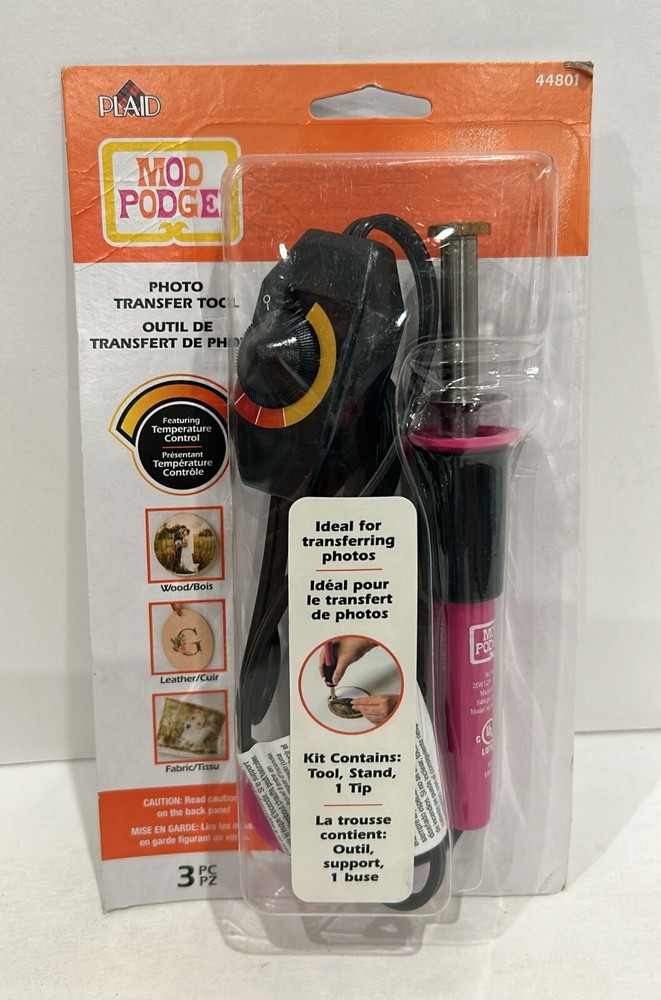 Plaid Mod Podge 3pc Photo Transfer Tool: Tool, Stand & 1 Tip! (A3)