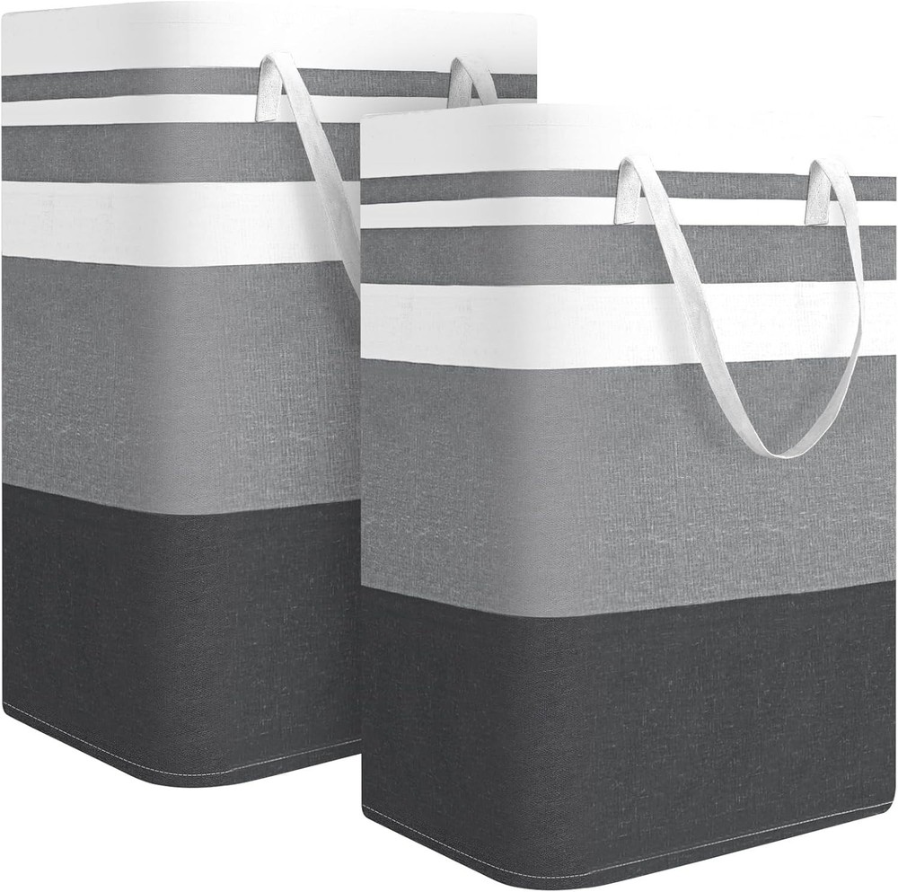2-Pack Large Laundry Bag Collapsible Clothes Hamper Handles Dorm Not stand up!