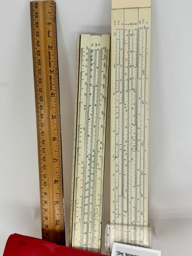 Slide Rules two Soviet made with red 1 case