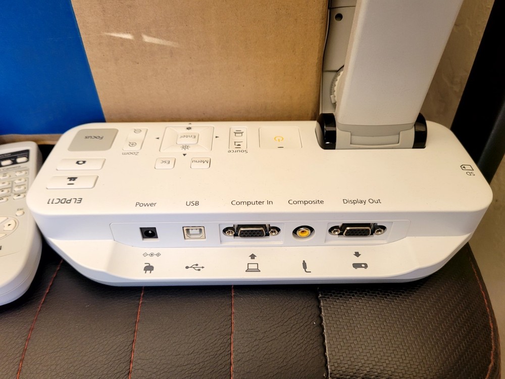 Epson ELPDC11 High Def Interactive Document Camera Visualizer w/ Cords AND POWER