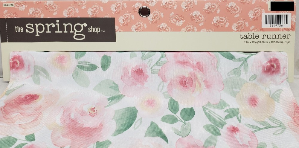 1 Fabric Printed Reversible Kitchen Table Runner (13"x72") MULTICOLOR FLOWERS,HL