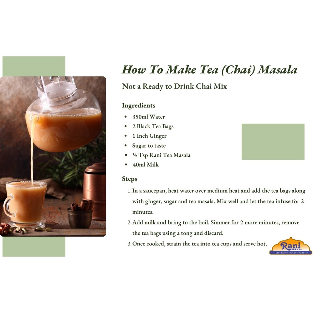 Rani Tea (Chai) Masala 5lbs (80oz) Bulk PET Jar