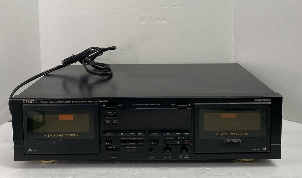 Denon DRW-660 Double Stereo Cassette Deck Precision Audio