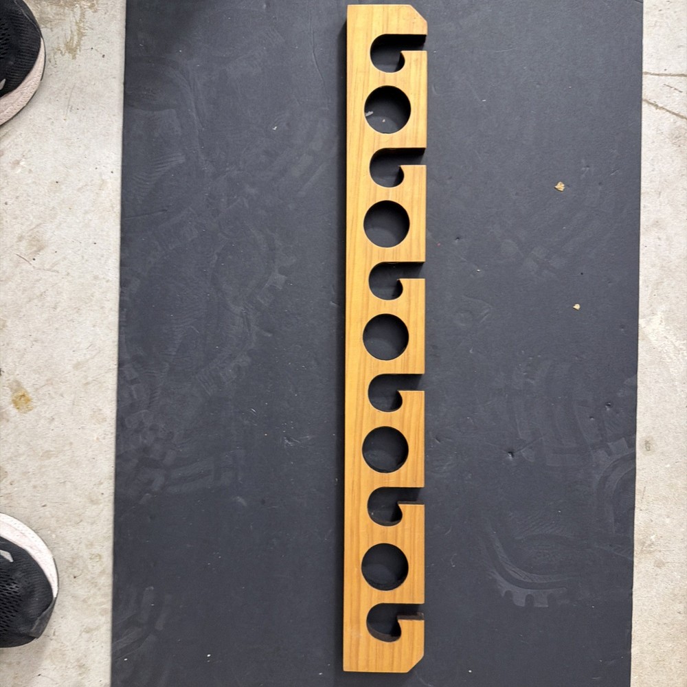 Cabela's Ceiling Rod Rack 2-pc Solid Wood 11-Rod Cap. Felt Lined Used