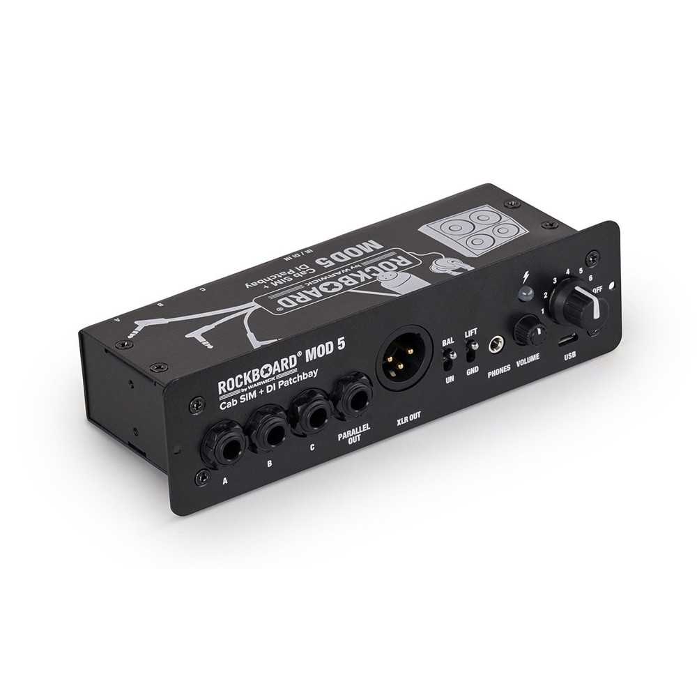 Rockboard Cab Sim to FOH Kit - MOD5 Cab Sim DI Patchbay + Flat XLR Cable 20ft