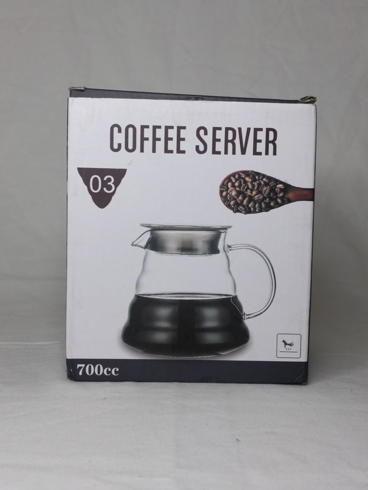 Coffee Server 03 700cc 800ml Clear Glass New Open Box See Description