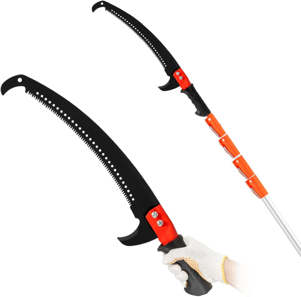 Telescoping Pruning Pole 7-24FT - Manual Tree Trimmer with Extension Pole