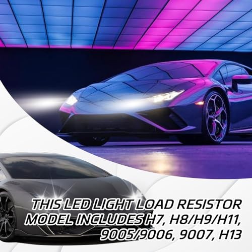 2PCS Car LED Headlight Decoder Blinker Resistor Hid LED Conversion Kit 9007