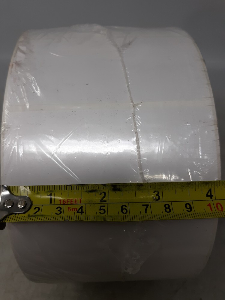 Zebra White Continuous Thermal Transfer Label Roll - 4in x 500ft