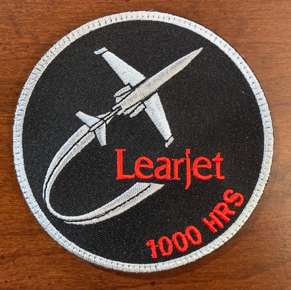 Learjet Patch with 1,000 HOURS C-21 USAF Business Jet