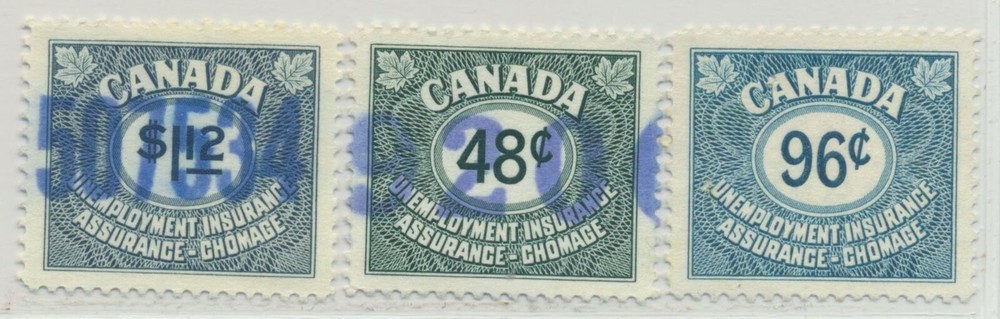 Canada Unemployment Insurance Assistance 3v Used