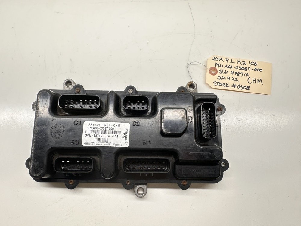 2019 Freightliner M2 106 CHM Cab Control Module A66-03087-000 SW 4.22 2017 2019