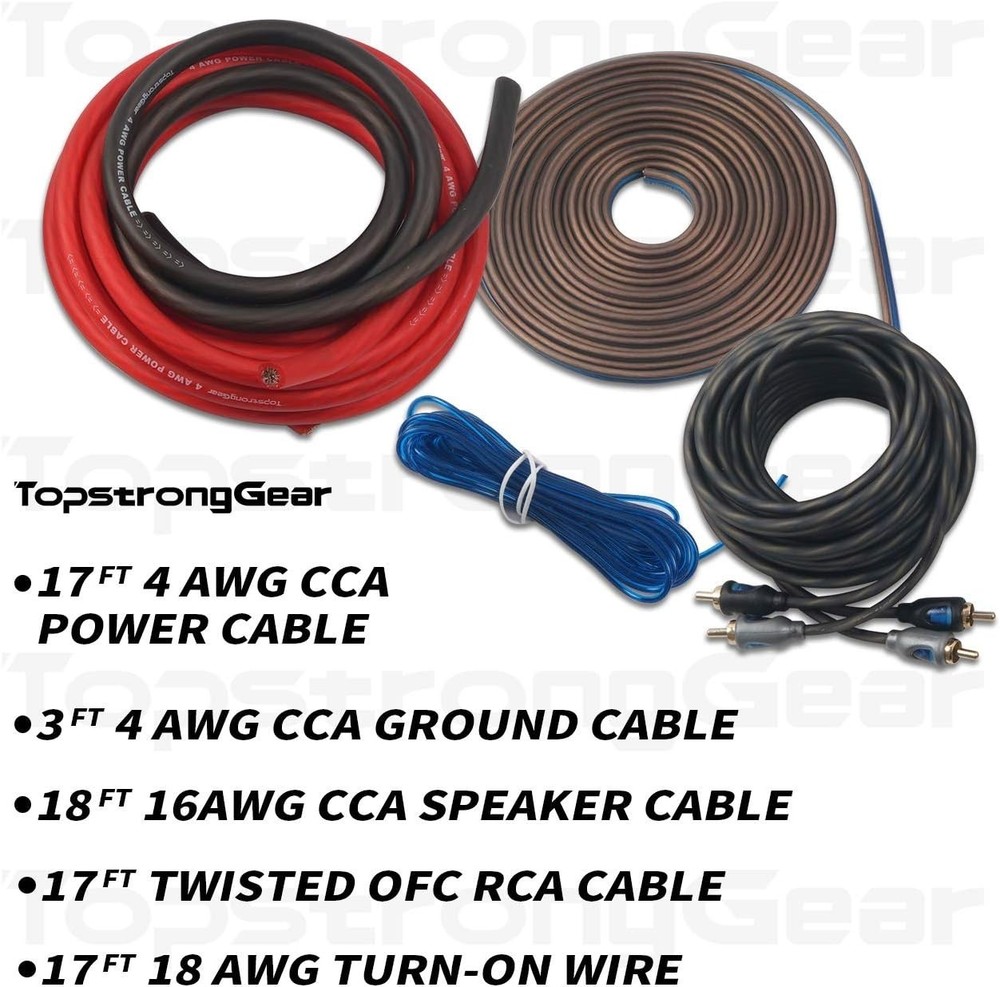 4GA Amplifier Wiring Kit - Complete Installation for Superior Car Audio Systems