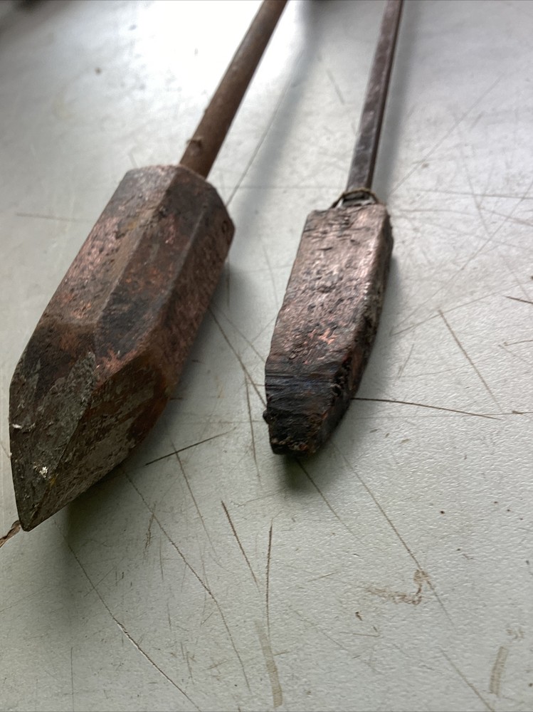 2 Vintage Wood Handle Soldering Iron