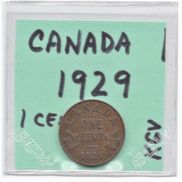 Canada 1 Cent King George V 1929