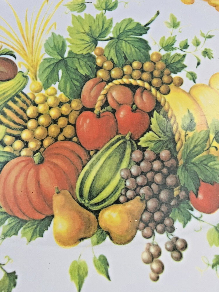 Brookpark Fall Platter Melamine Melmac Fall Harvest Cornucopia 21X15 Vintage