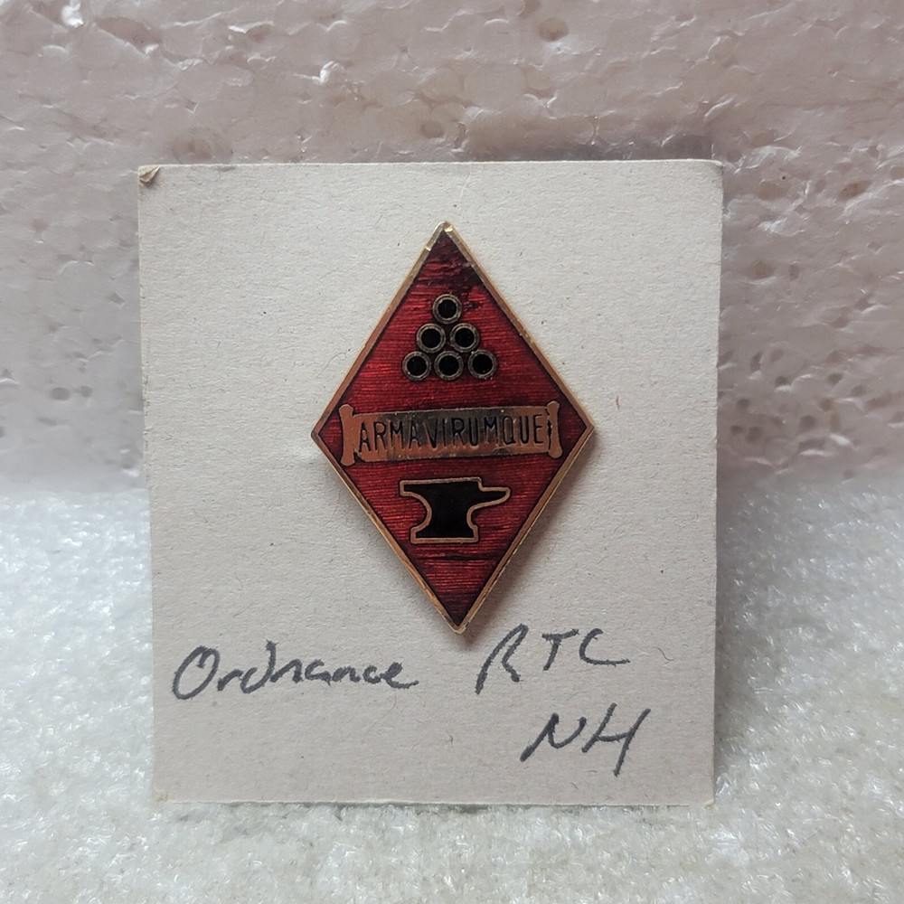 Authentic US Army Ordnance Replacement Training Ctr DUI Arma Virumque Pin NHM