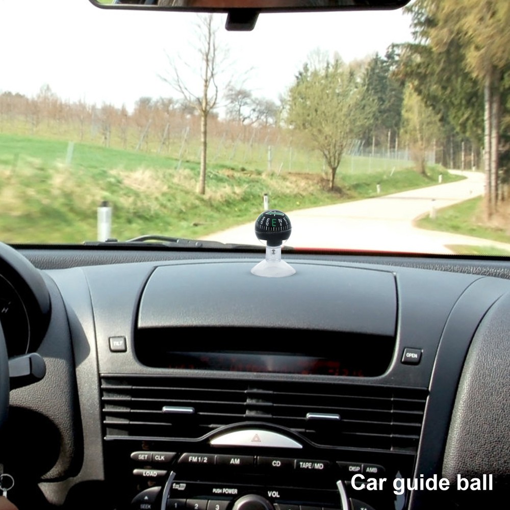 Car Compass Dashboard Multi-Functional Guide Ball Shaped Compass Car Ornaments