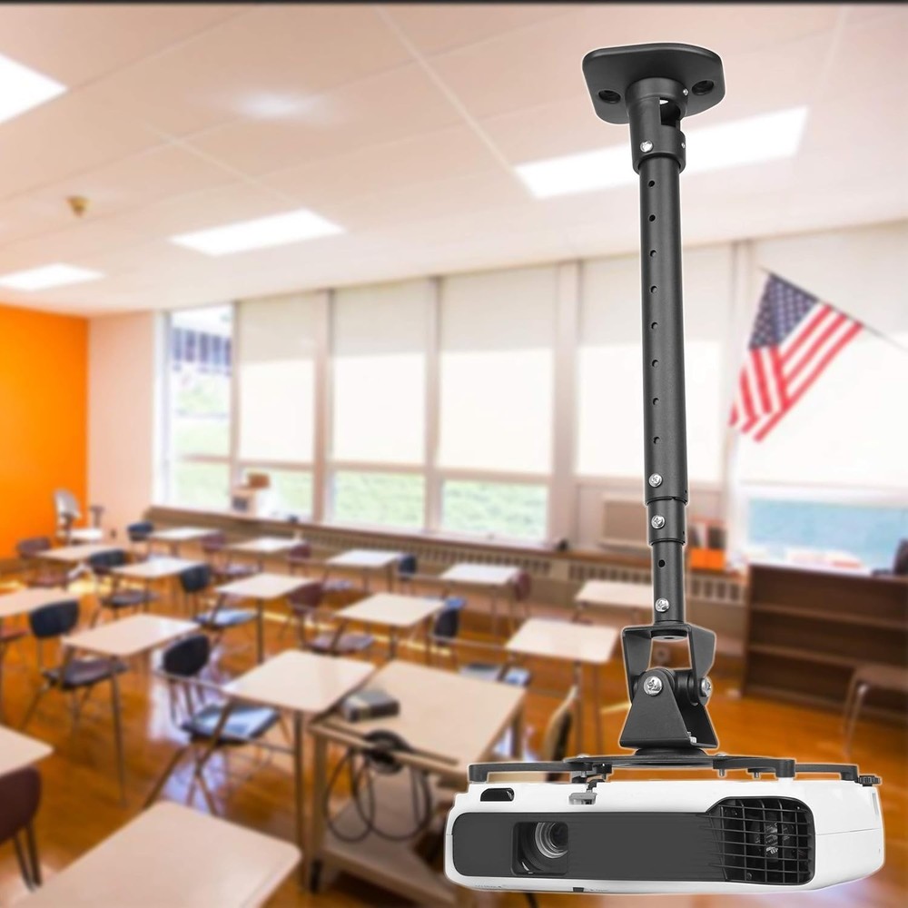 Full Motion Universal Ceiling Projector Mount Bracket with Adjustable Height ...