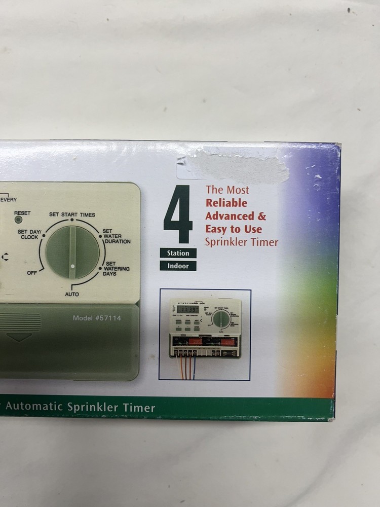Orbit 57114 Water Master 4 Station Automatic Sprinkler System Timer Model