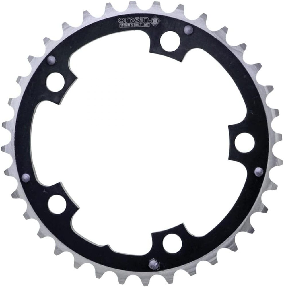 Alloy Ramped Chainrings, Black/Silver