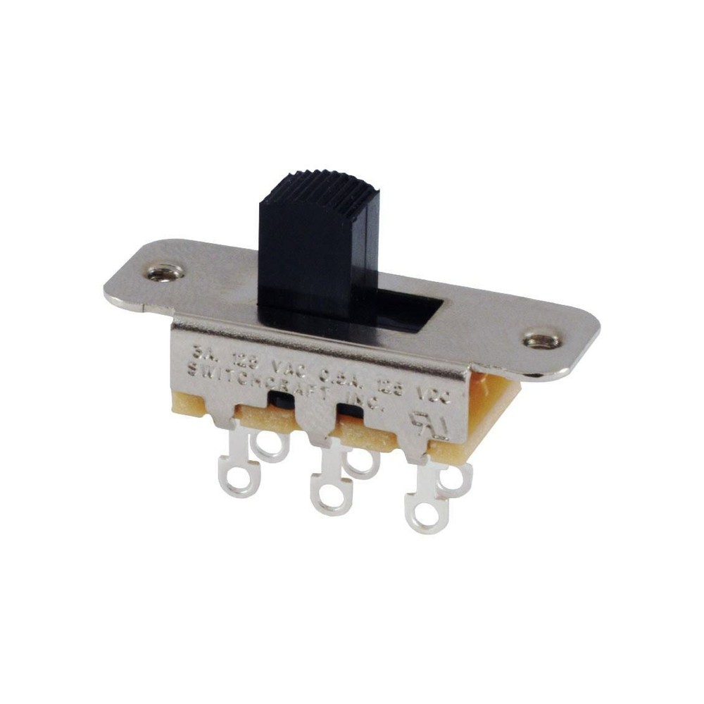 Switchcraft Slide Switch, DPDT, For Jazzmaster / Jaguar