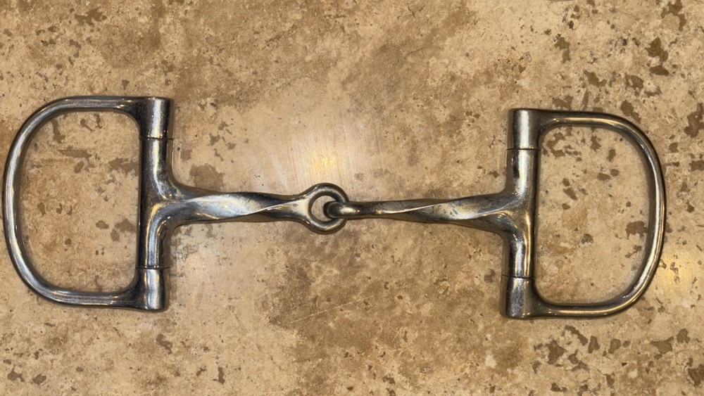 Used Stainless Full Cheek Slow Twist Snaffle Bit  5"