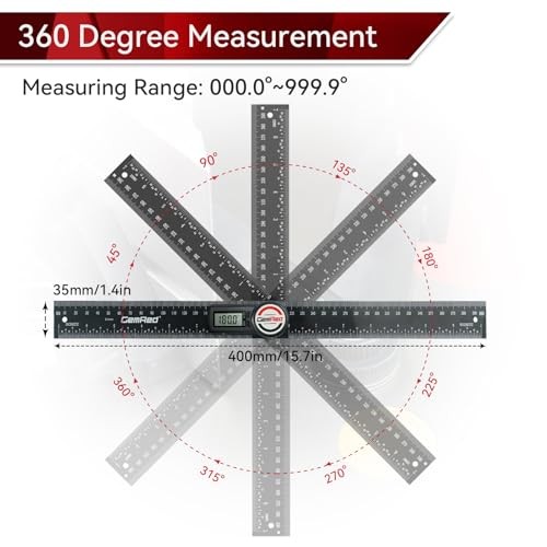 Digital Protractor Digital Angle Finder Ruler Black