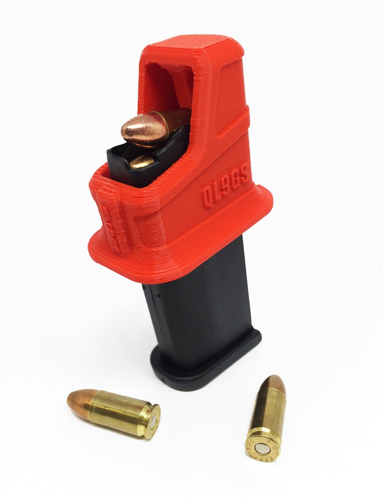 Glock 43 Single-Stack 9mm Magazine Loader by Hilljak QL9GS, Red