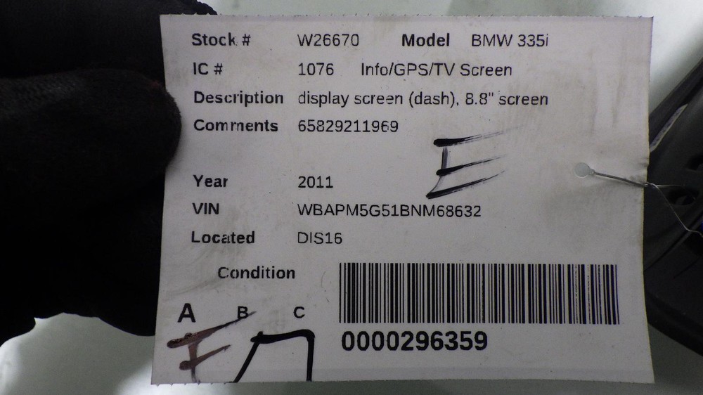 11 BMW 335i Info Screen 65829211969
