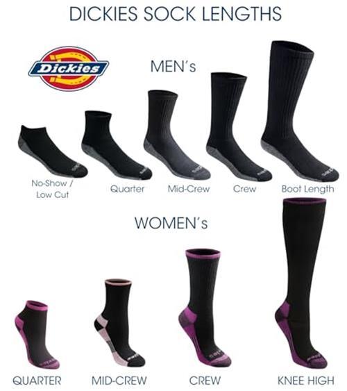Dickies Men's Dri-Tech Moisture Control Boot-Length Assorted Sizes , Colors