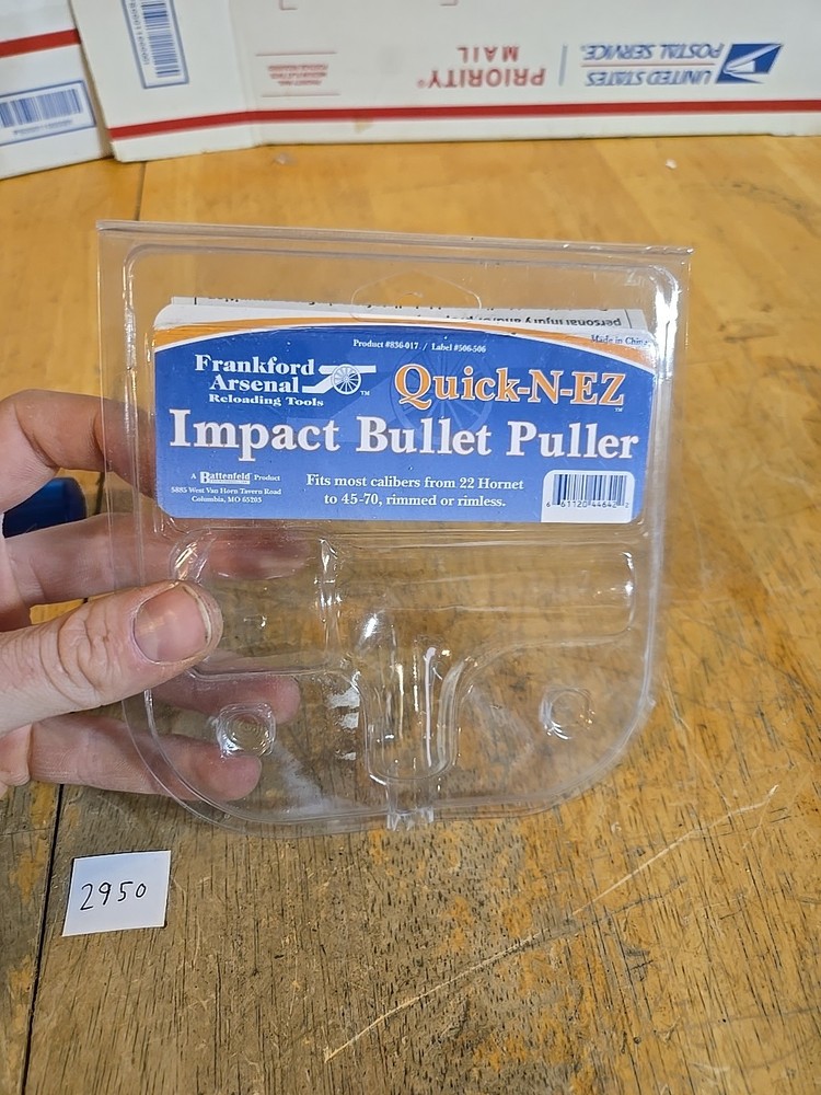 Frankford Arsenal Quick-N-EZ Impact Bullet Puller for Reloading Blue, Medium