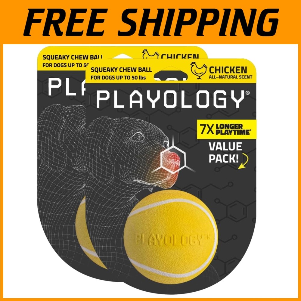 Squeaky Ball for Dogs | Chicken Scent