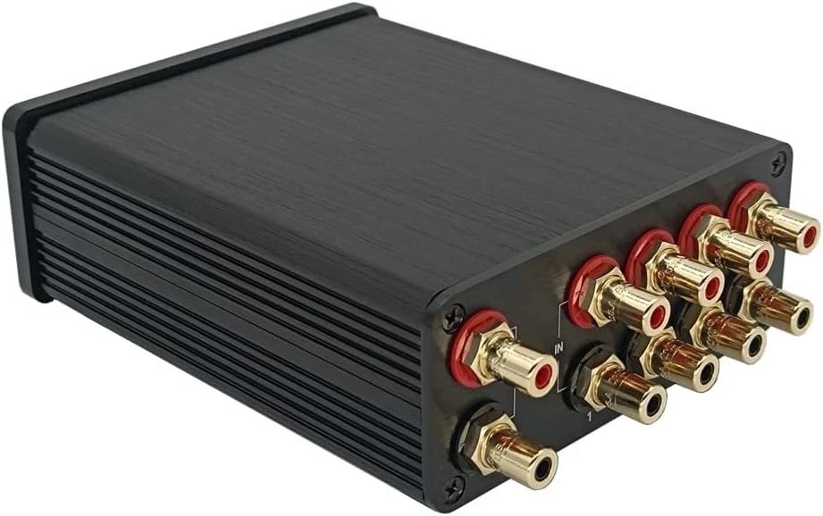 RCA Switch Stereo 4 in 1 Out Audio Signal Source Switcher HiFi Input Selector...