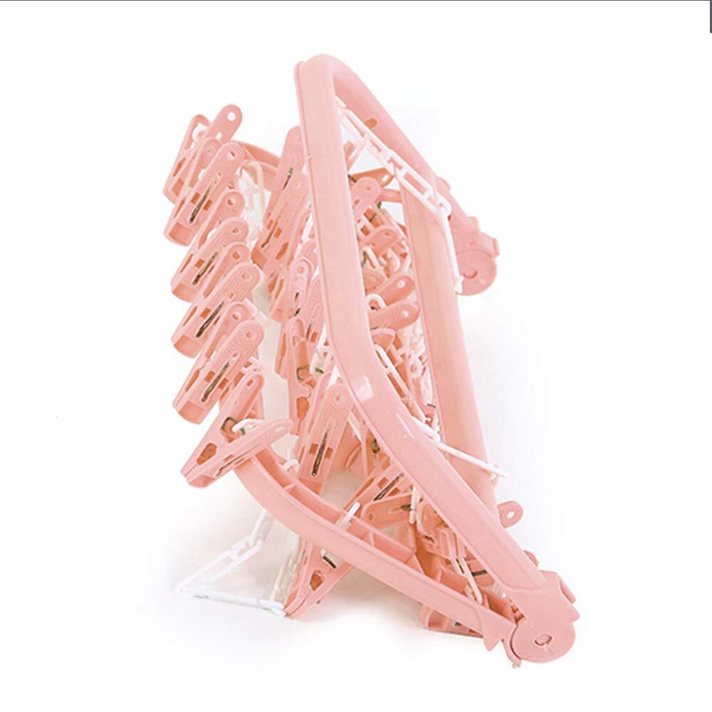 Foldable Clip Drip Hanger Plastic Drying Rack with 32 Clips for Underwear Socks