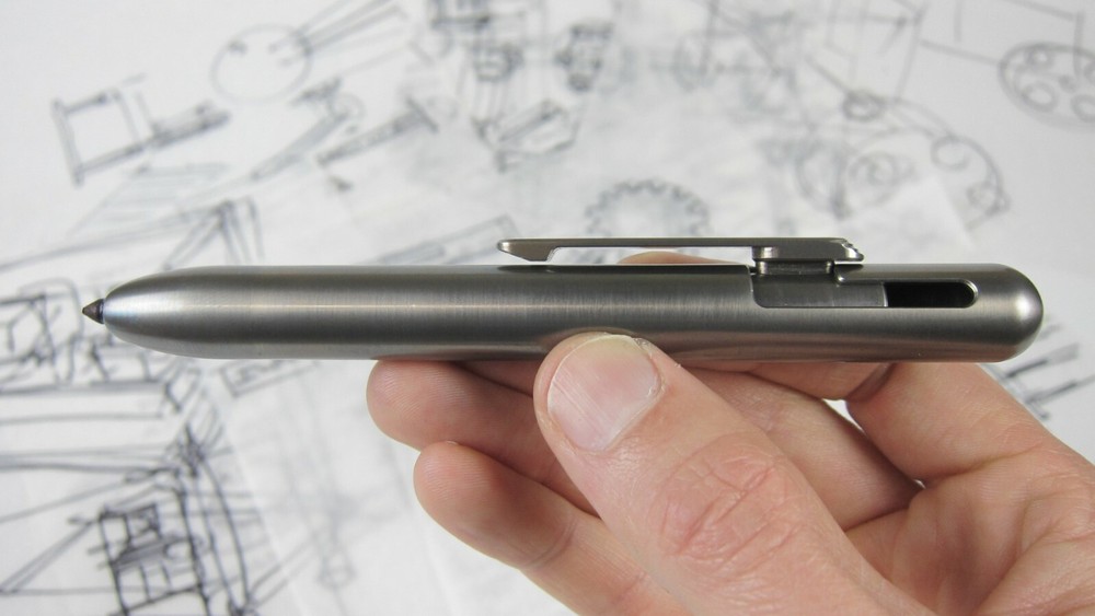 MARKSMITH Titanium Bolt Action Retractable Permanent Marker - Black Ink