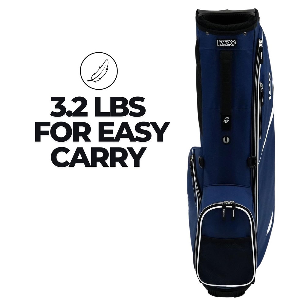 Izzo Ultra Lite Golf Stand Bag Navy